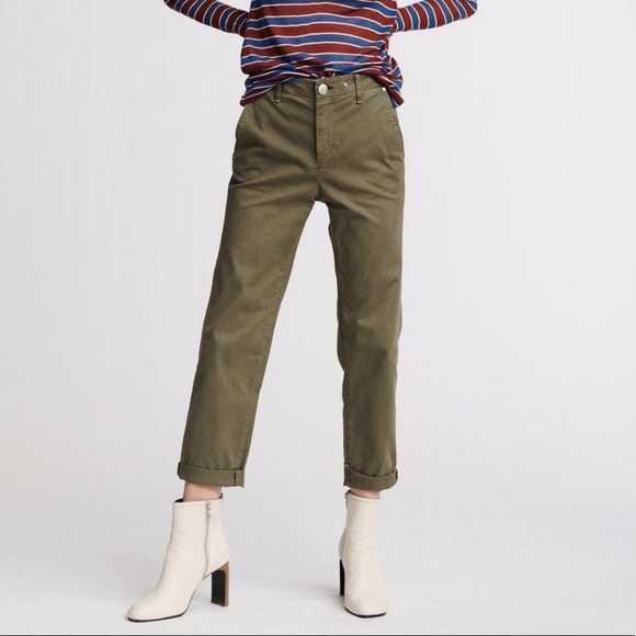 Olive Green Mid-Rise Chino Pants - Picture 7 of 7